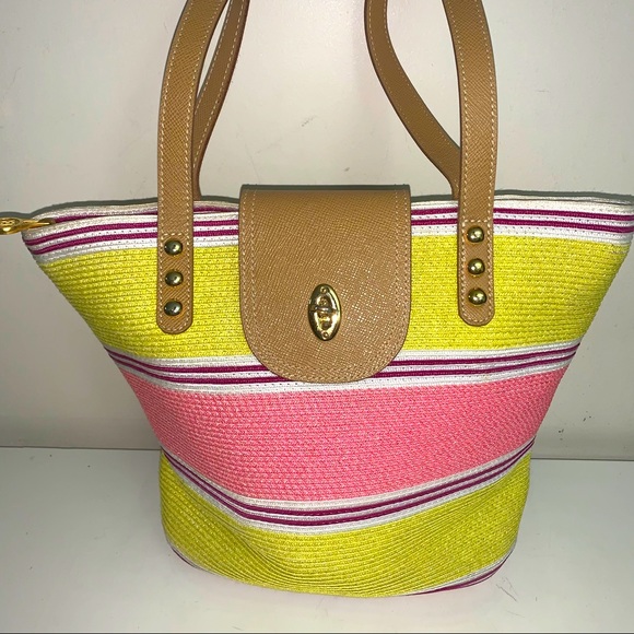 Eric Javits New York Woven Multicolored Tote - Picture 1 of 9